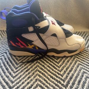 Nike Air Jordan‎ 8 Retro Three-Peat 305368-142 White Black Concord Infrared 6.5Y